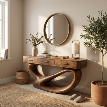 Rustic Console Table For Bedroom Hallway