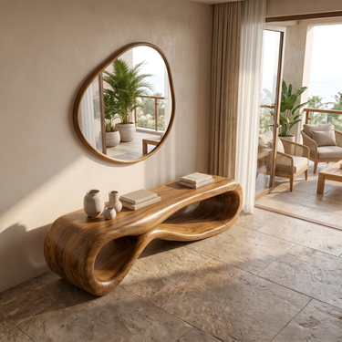 Organic Sculptural Bench Coastal Residence
