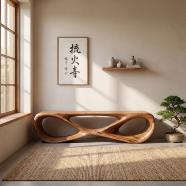 Sculptural Bench For Reading Corner
