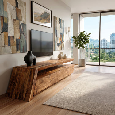 Modern Geometric TV Stand For Living Room