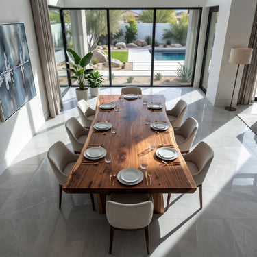 Organic Live Edge Dining Table For Dining Room Decor