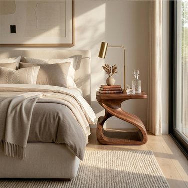 Rustic Accent Side Table For Reading Room