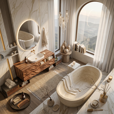 Modern Floating Bathroom Vanity With Wave Carved Cabinet For Bathroom