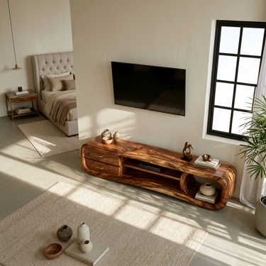 Luxury Media Console Contemporary Living Space
