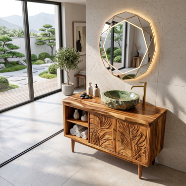 Luxury Wood Vanity Unit For Master Suite