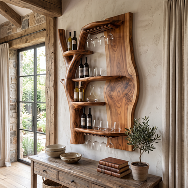 Artisan Wine Storage Shelf For Home Bar