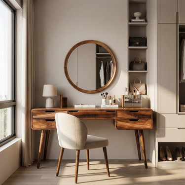 Classic Makeup Vanity Desk Dressing Room Beauty Area Personal Space
