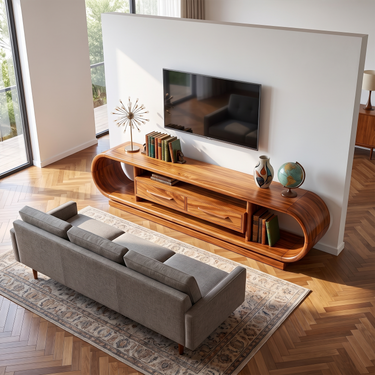 Coastal Modern TV Cabinet For Living Room