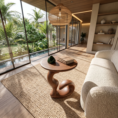 Organic Sculptural Side Table Luxury Living Room