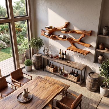 Branch Style Wine Rack For Modern Kitchen