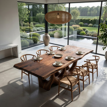 Rustic Sculptural Dining Table For Dining Room