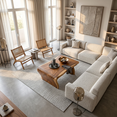 Tropical Rectangular Coffee Table For Villa Lounge
