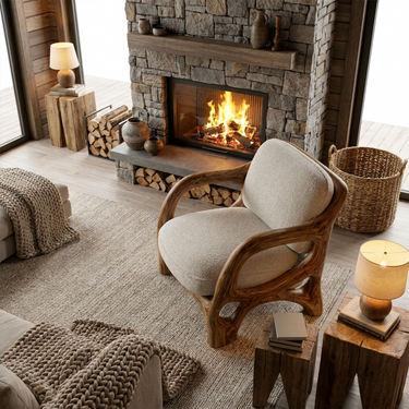 Sculptural Lounge Chair For Living Room