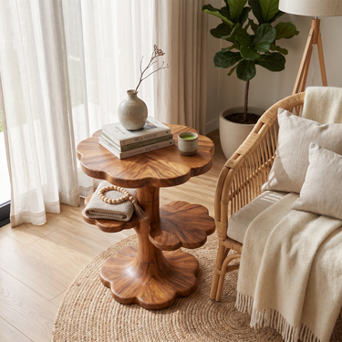 Nature Inspired Side Table For Living Room