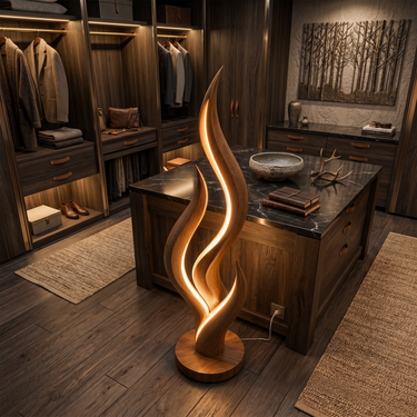 Modern Flow Curve Lamp For Bedroom Corner