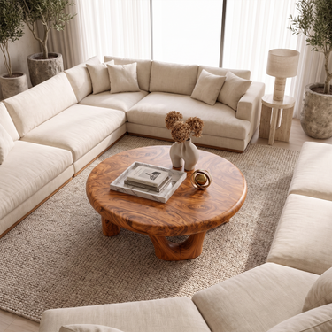 Minimalist Round Coffee Table For Lounge Room