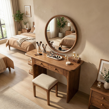 Rustic Dressing Table Personal Beauty Space Makeup Area