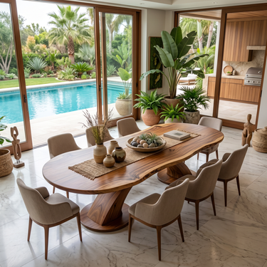 Organic Statement Table For Luxury Dining Room
