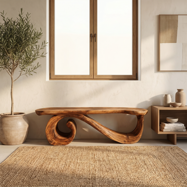 Organic Modern Bench For Living Room