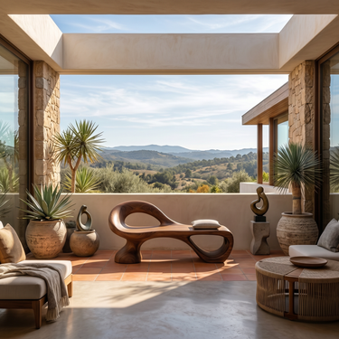 Minimalist Spiral Sculpted Bench For Garden Interior Space