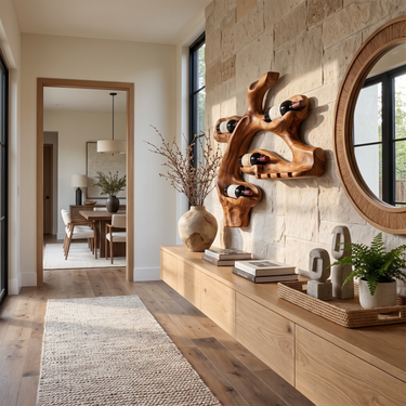 Organic Wall Wine Holder For Living Room