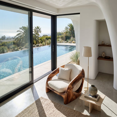 Contemporary Curved Armchair For Modern Living Room