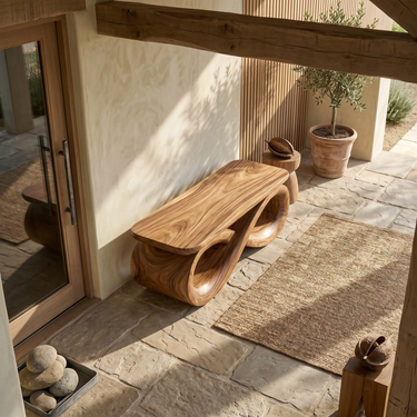 Organic Modern Dining Bench Luxury Home