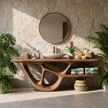 Mid Century Modern Vanity For Ensuite Bath