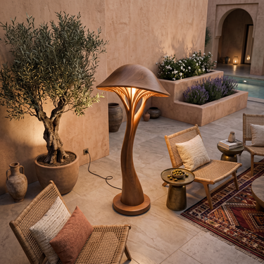 Contemporary Bloom Mushroom Floor Lamp For Living Room