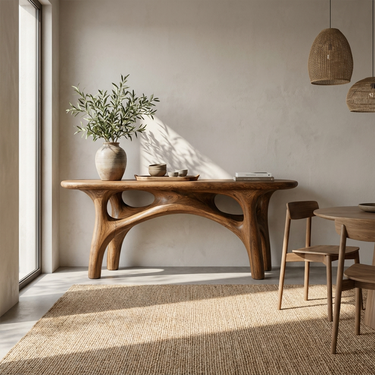 Rustic Accent Console Table For Living Room