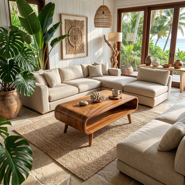 Modern Shelf Coffee Table For Open Living Room