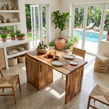 Tropical Dining Table For Indoor Outdoor Space