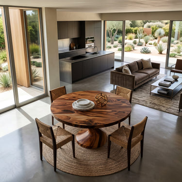 Modern Round Dining Table With Twisted Leg For Breakfast Nook