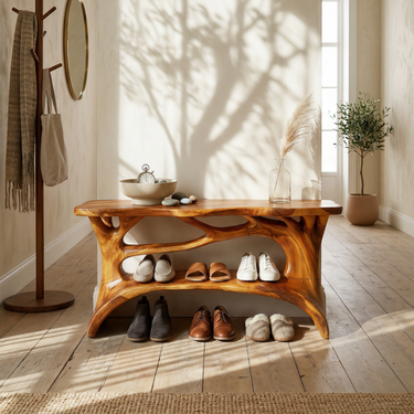 Minimalist Shoe Rack Shelf For Mudroom Storage Niche Display