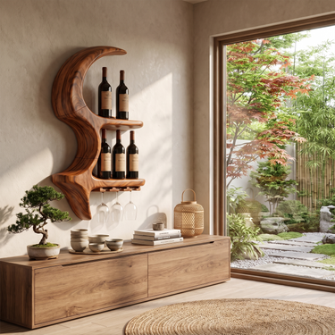 Minimalist Home Bar Wine Rack For Living Room
