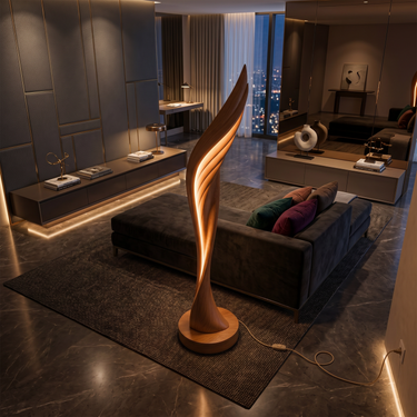 Minimalist Open Wing Floor Lamp For Contemporary Interior