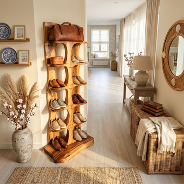 Minimalist Vertical Shoe Rack For Entryway Storage Corner Display