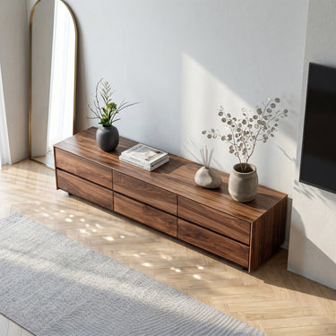 Modern Natural Wood Sideboard For Contemporary Living Room