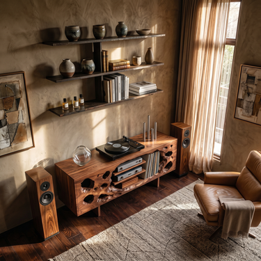 Modern Vinyl Record Stand For Listening Room Interior