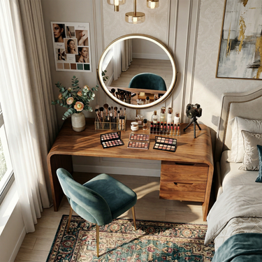 Modern Dressing Table Bedroom Walk In Closet Makeup Area