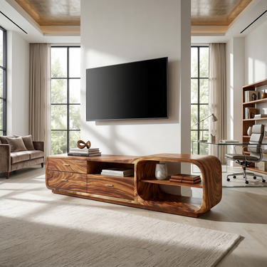 Curved Organic TV Stand Designer Residence
