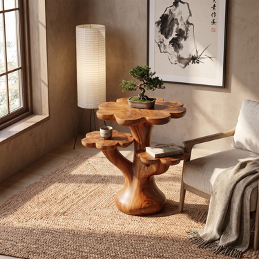 Botanical Accent Table For Living Room