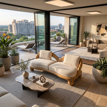 Modern Wooden Accent Sofa For Luxury Commercial Lobby Seating