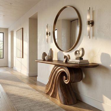 Scandinavian Artistic Console Table For Office Entryway
