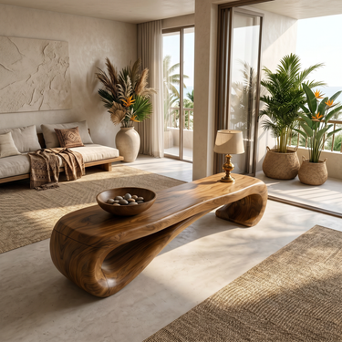 Rustic Wooden Bench Mountain Retreat