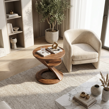 Rustic Modern Side Table For Guest Room