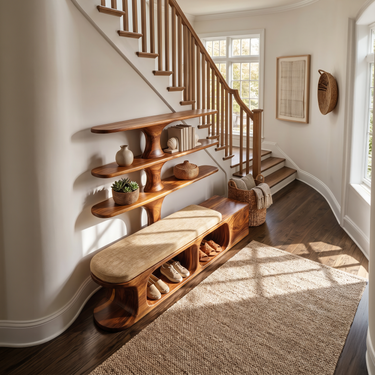Modern Shoe Rack Bench For Entryway Lounge Living Corner