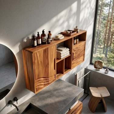 Organic Wave Accent Bathroom Cabinet Urban Bathroom