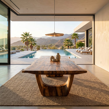 Luxury Dining Table With Rectangular Tabletop For Dining Room