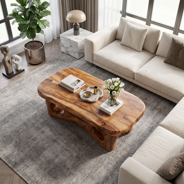 Nature Inspired Coffee Table For Luxury Lounge
